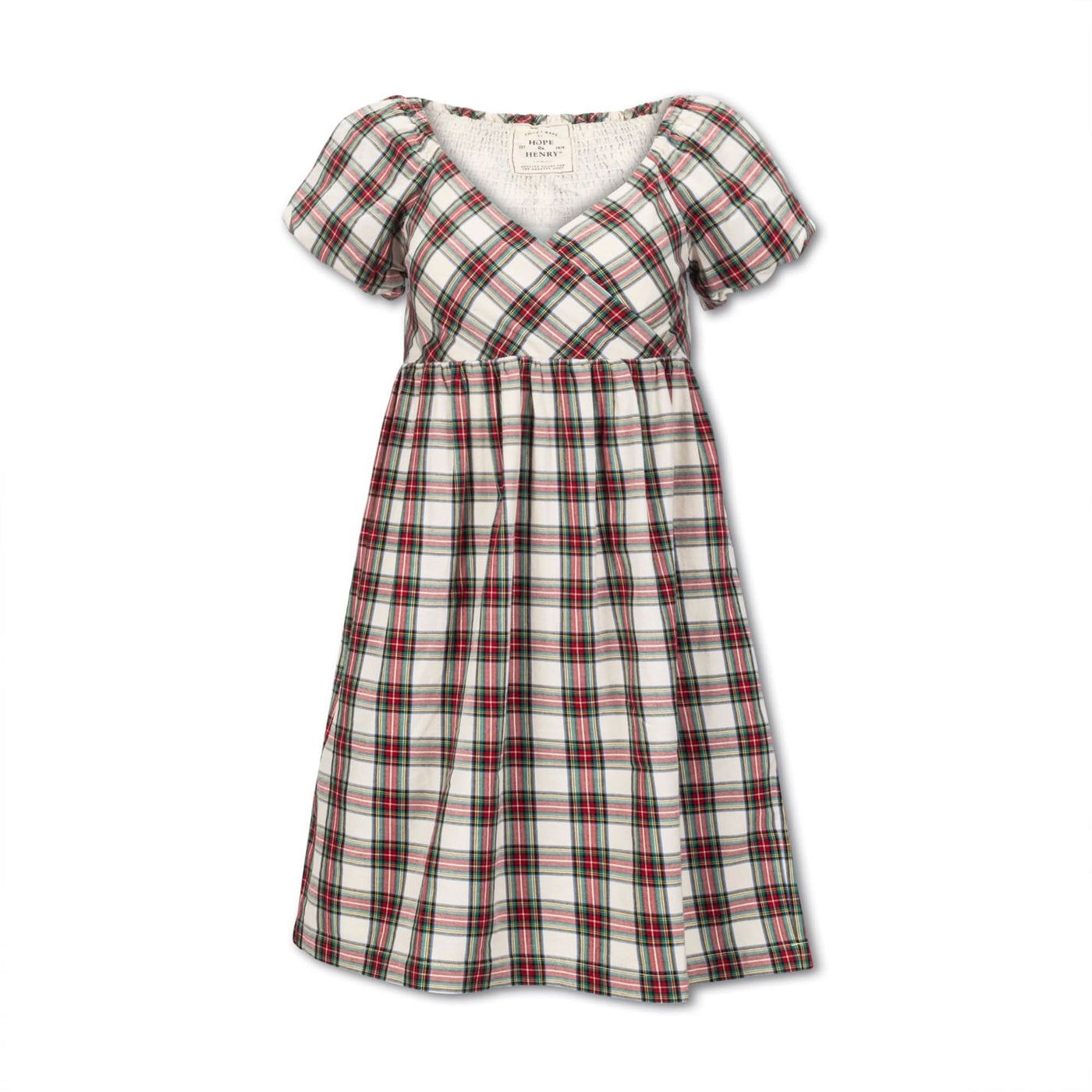 Puff Sleeve Crossover Dress