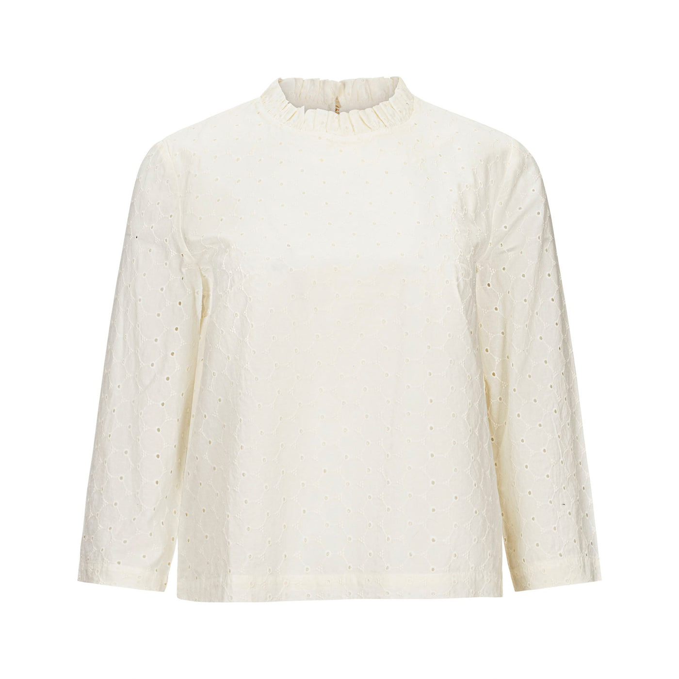 Organic Ruffle Neck Top