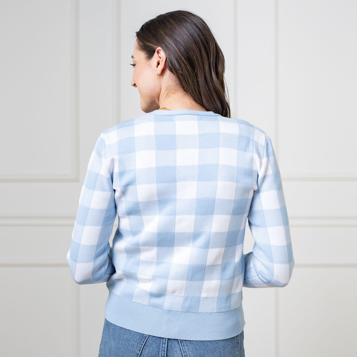 Organic Intarsia Sweater Cardigan