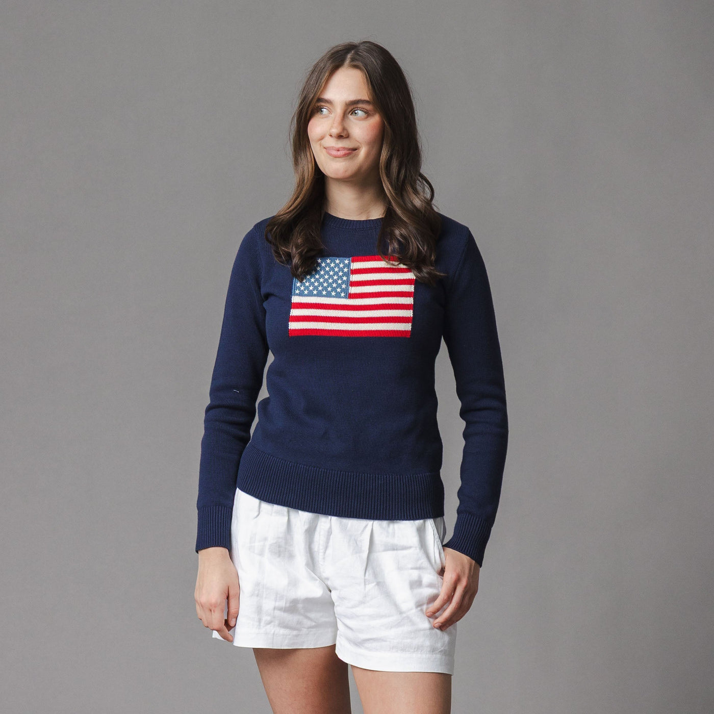 Organic Crew Neck Flag Sweater
