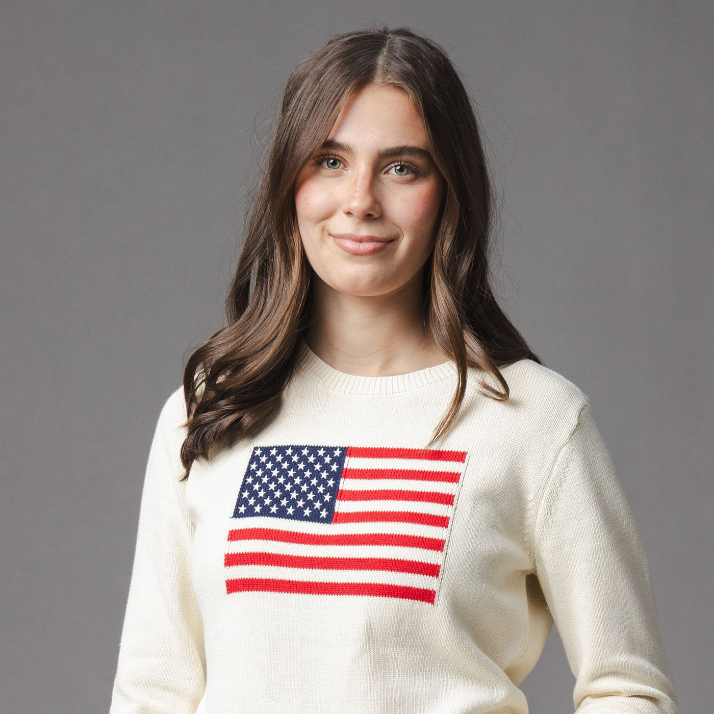 Organic Crew Neck Flag Sweater