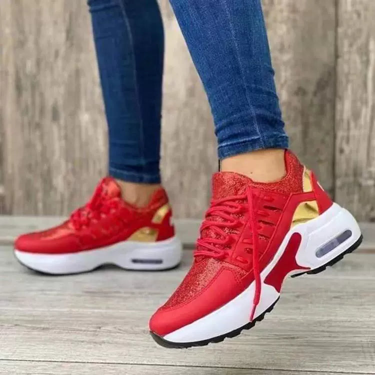 Lace Up Round Toe Sneakers