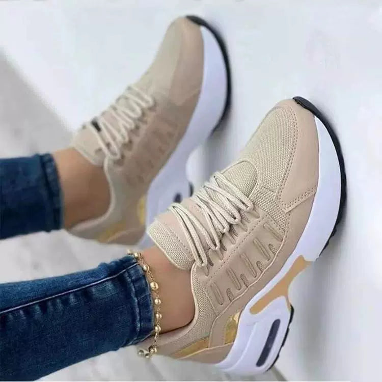 Lace Up Round Toe Sneakers