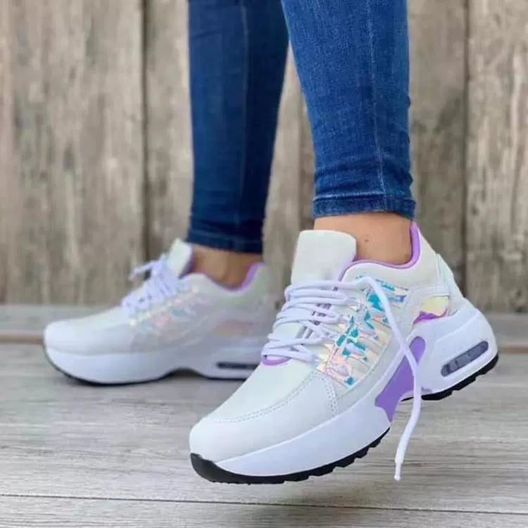 Lace Up Round Toe Sneakers