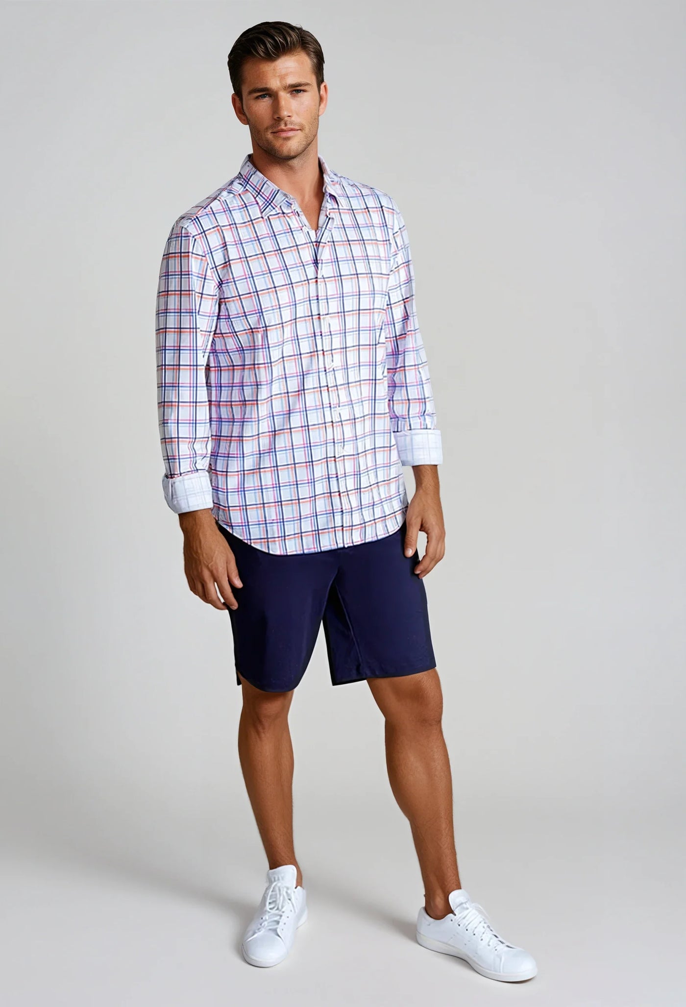 Rob Plaid Long Sleeve Tech Shirt