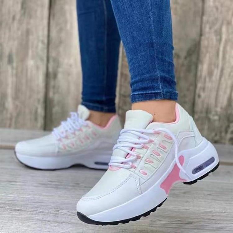 Lace Up Round Toe Sneakers