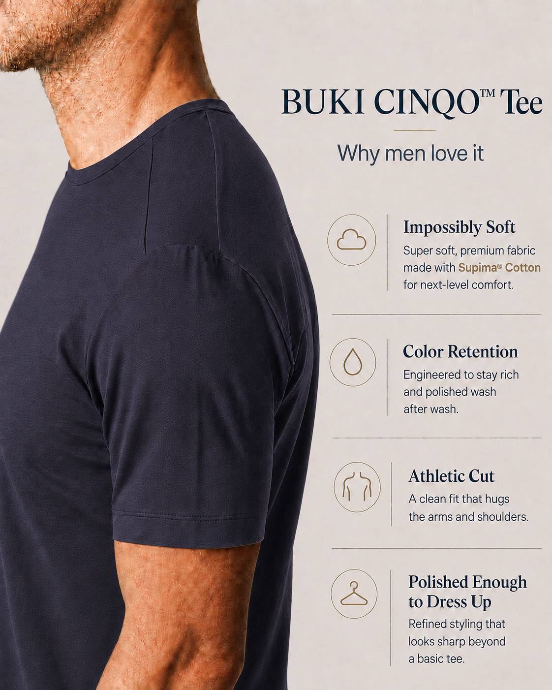 Buki Cinqo Tech Tee  - Black